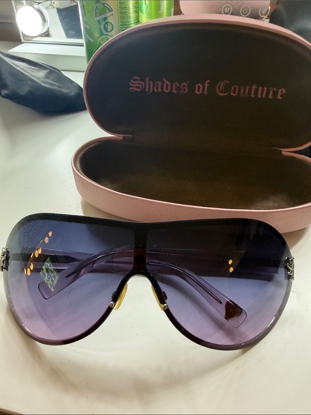 Juicy Couture Purple Gradient Shield Sunglasses  Sunset Stripes